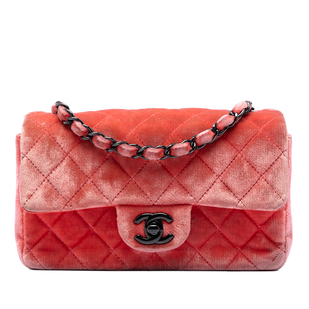 Pre-Loved Chanel Mini Rectangular Classic Velvet Single Flap